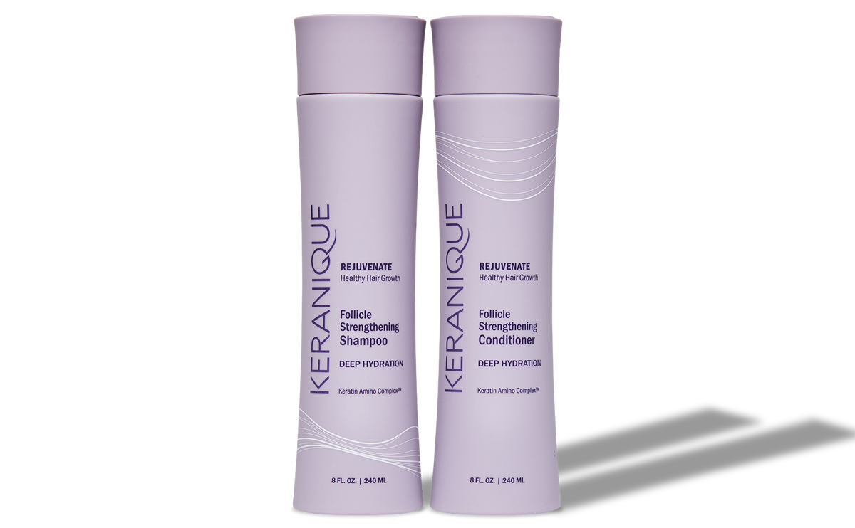 Deep Hydration Follicle Strengthening Shampoo & Conditioner Set - Keranique